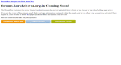 Desktop Screenshot of forums.kurukshetra.org.in